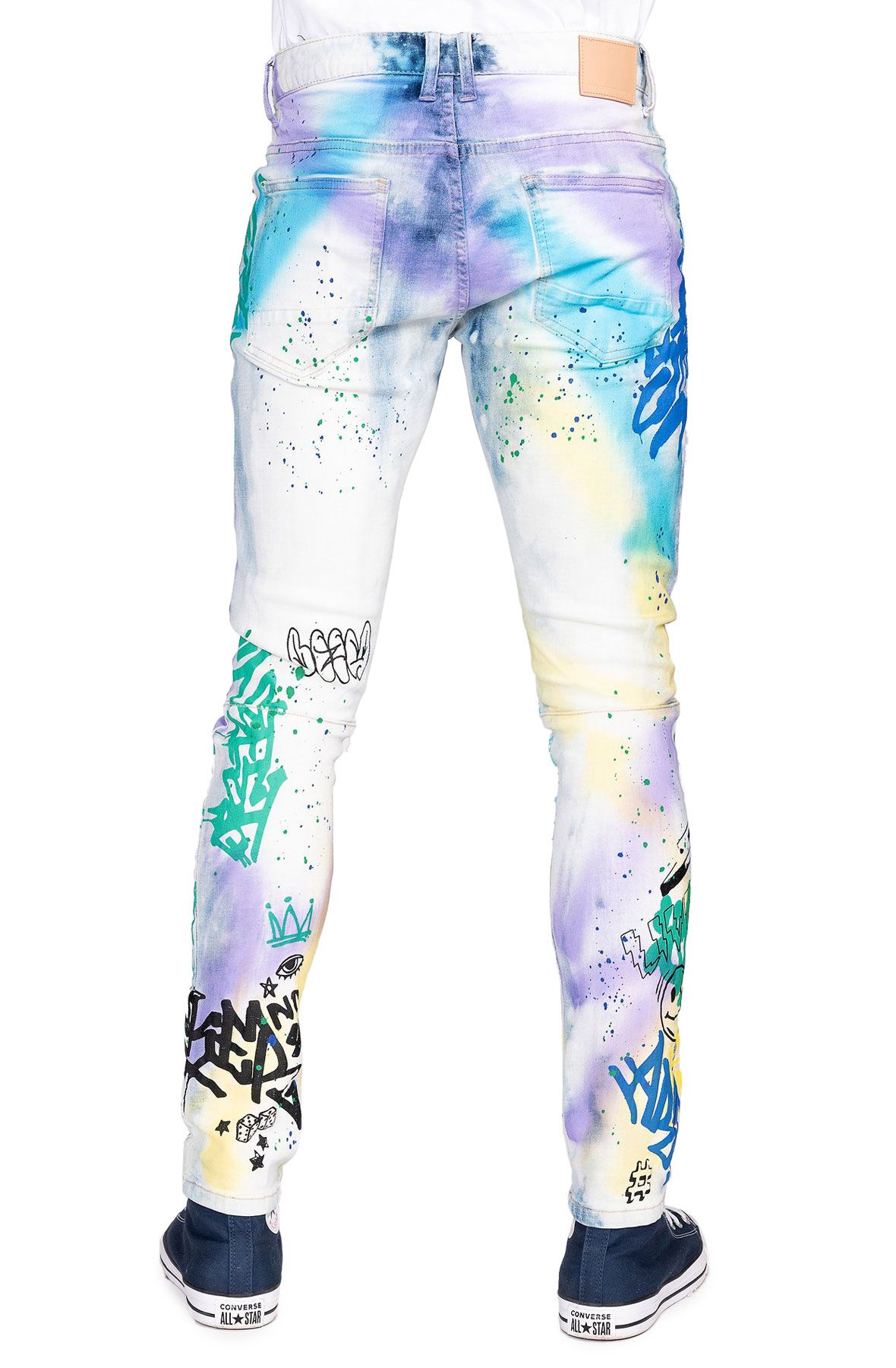 black graffiti jeans
