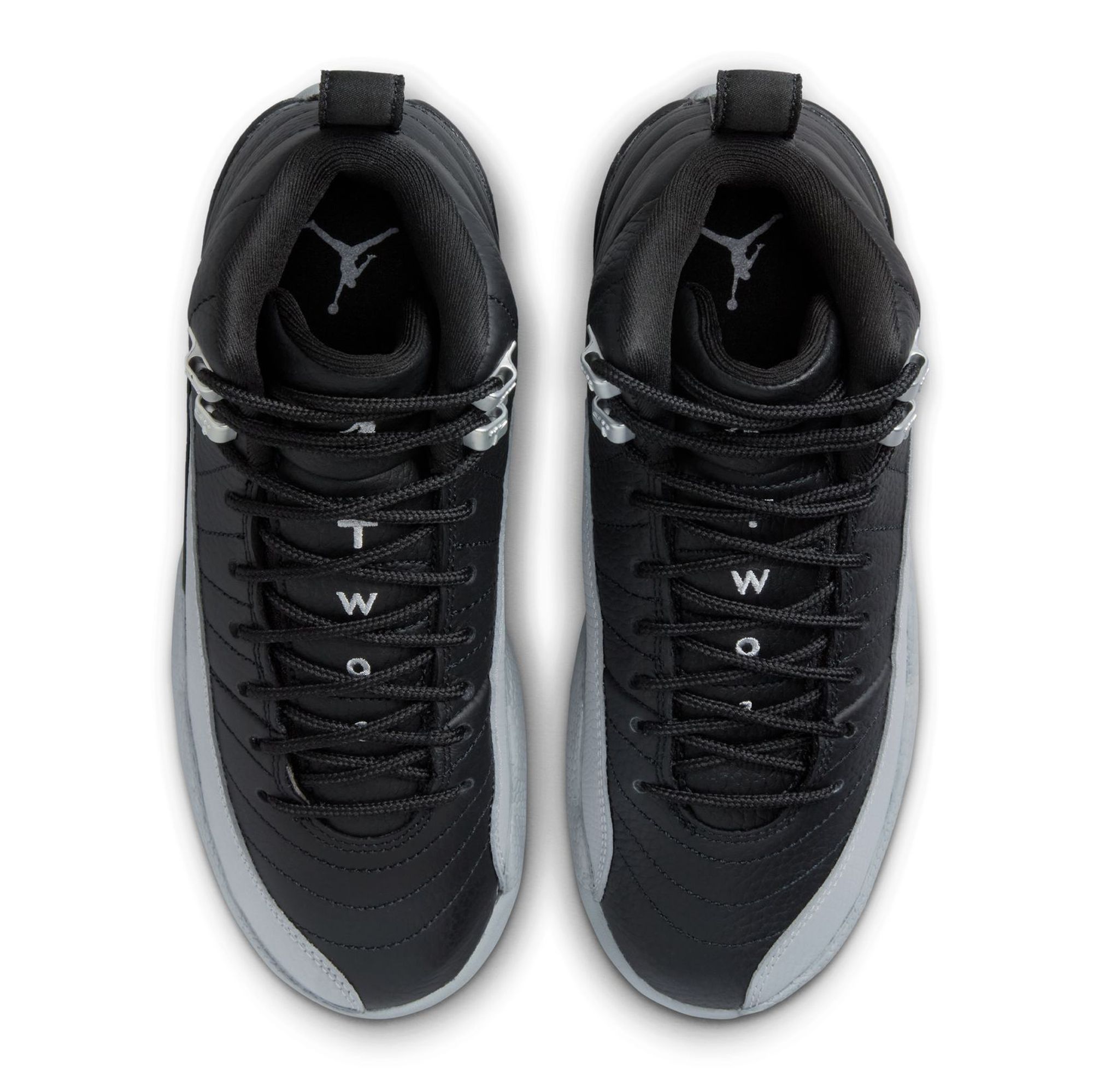 JORDAN Grade School Air 12 Retro Black and Wolf Grey 153265 010 Shiekh