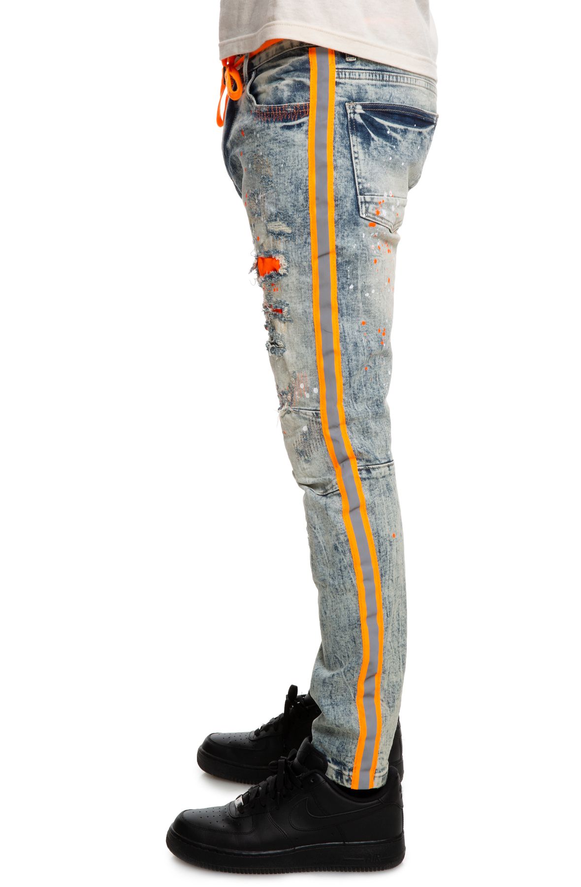 SMOKE RISE Neon Stripe Jeans JP20136 INFIBL Shiekh