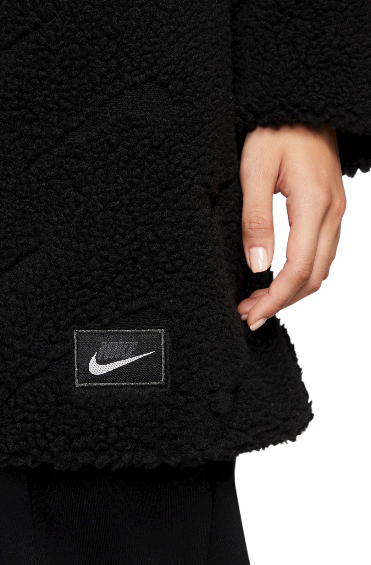 Nike Women's Sportswear Swoosh Sherpa Jacket Brown