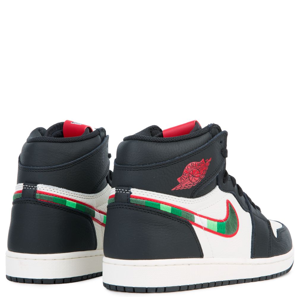 jordan 1 black varsity red university blue sail