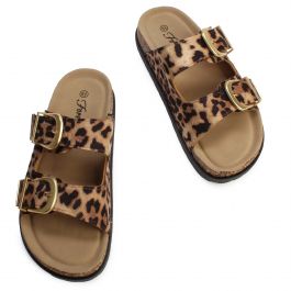 Ash-63 2 Buckle Sandal Brown Brown