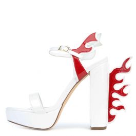 Yuko-38 High Heel White White