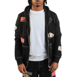 TRUE RELIGION BIG T PATCH ZIP HOODIE 109016-1420 - Shiekh