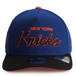 NBA New York Knicks 9FIFTY A-Frame Pre-Curved Snapback  Blue Blue