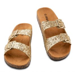 Glory-199 Sandals Gold Glitter Gold Glitter