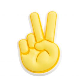 Peace Hand Sign Jibbitz Yellow Yellow
