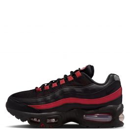 Grade-School Air Max 95 Black/Black-Team Crimson-Wolf Grey Black/Black-Team Crimson-Wolf Grey
