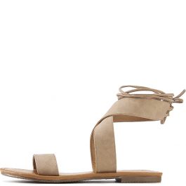 Zinty Lace-Up Sandal Camel Camel