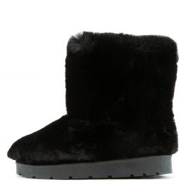 Frozen-26 Fur Boots Black Fur Black Fur