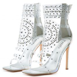 Leona-01 Clear Dress High Heel Clear