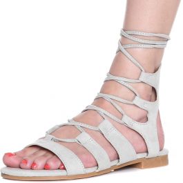 Emily-25 Lace-Up Sandal Grey Grey