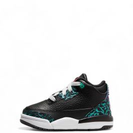 Jordan 3 Retro Green Glow Baby Toddler Shoes Black