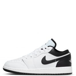 Grade School Air Jordan 1 Low White/Black-White White/Black-White