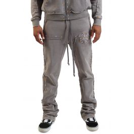 HUDSON Studded Fleece Flare Jogger 586-BLK - Shiekh