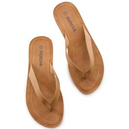 Ella-S-Flat Sandals Tan Tan