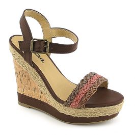 Reedy-S Wedge Sandal Brown Brown