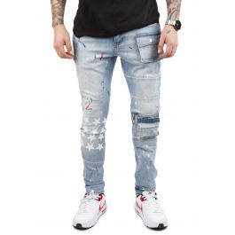 Benjamin Cargo Jeans Light Blue Denim Light Blue Denim