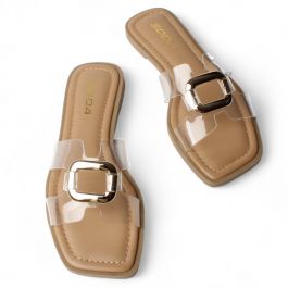 Feng Clear Flat Sandal Clear Clear