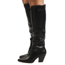 Mondee-1 Straight Cut Cowboy Boot  black black