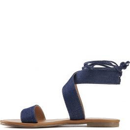 Zinty Lace-Up Sandal Dark Blue Denim Dark Blue Denim