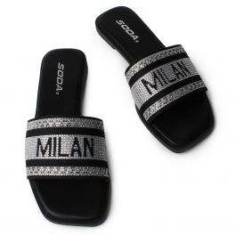 Deco-S Flat Sandal  Black Black