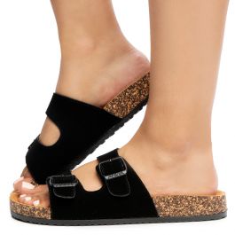 Glory-188 Sandals Black Nubuck Black Nubuck