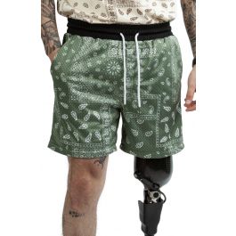 FBRK Paisley Mesh Shorts 931-921BLK - Shiekh