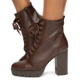 Balboa-S Lace Up Booties Brown Brown