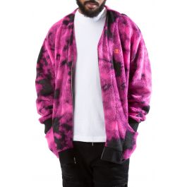 Sherpa Zip Cardigan Galaxy Dye Fantastic Fuchsia Galaxy Dye Fantastic Fuchsia