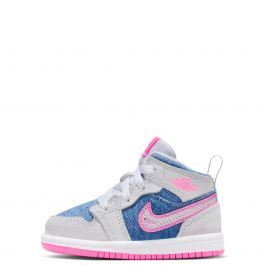 Toddler Jordan 1 Mid SE Cobalt Bliss/Pink Glow-White Cobalt Bliss/Pink Glow-White