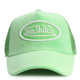  Velvet Trucker Hat Lime Green