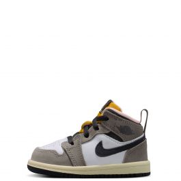 Toddler Jordan 1 Mid SE White/Oil Grey-Cave Stone-Dark Sulfur White/Oil Grey-Cave Stone-Dark Sulfur