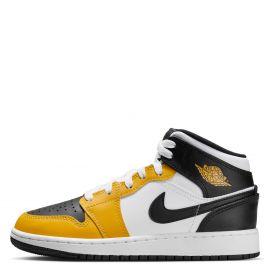 Grade School Air Jordan 1 Mid Yellow Ochre/Black-White-Yellow Ochre Yellow Ochre/Black-White-Yellow Ochre
