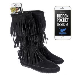 Cherokee-03 Suede Flat Boots Black