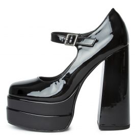 Ajax Platform High Heels Black Pat