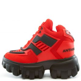 Damson-07 Platform Sneaker Red Pu Red Pu