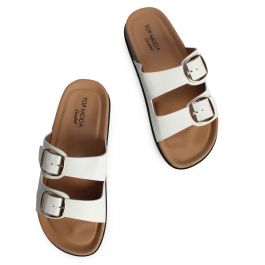 TOP GUY INT'L TRADING Luca-5 Double Strap Sandal LUCA-5-BKDN - Shiekh