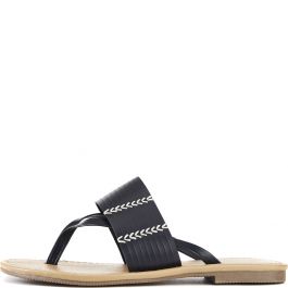 Rattan-S Thong Sandal Black Black