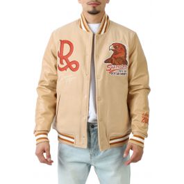 All American Varsity Jacket Beige Beige