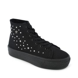 Studded Platform Sneaker Black Black