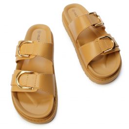 ●GINOC. LEGEND FOOTWEAR INC Gino-36 Double Strap Slide GINO-36-BKPU