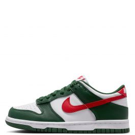 Grade-School Dunk Low  Fir/University Red-White Fir/University Red-White