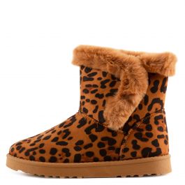 Ariana Faux Fur Booties Leopard Leopard