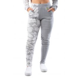 Alexis Ruching Half Tie Dye Joggers Grey Grey