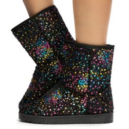 Annie-41 Sequin Booties Multi-Black Multi-Black
