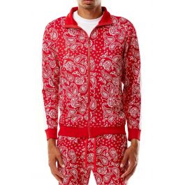 FBRK Paisley Track Jacket 911-511NAVY - Shiekh