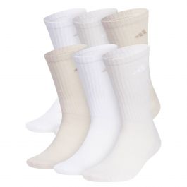 ATHLETIC CUSHIONED 6-PACK CREW WHITE/WONDER BEIGE/ALUMINA BEIGE WHITE/WONDER BEIGE/ALUMINA BEIGE