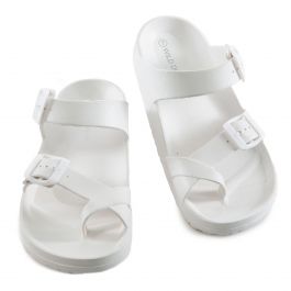 Kristen-06 Flat Sandals White
