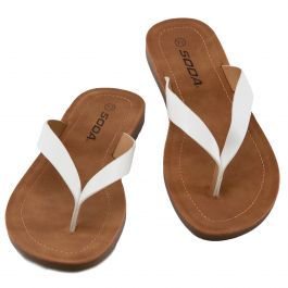 Ella-S Flat Sandals White White